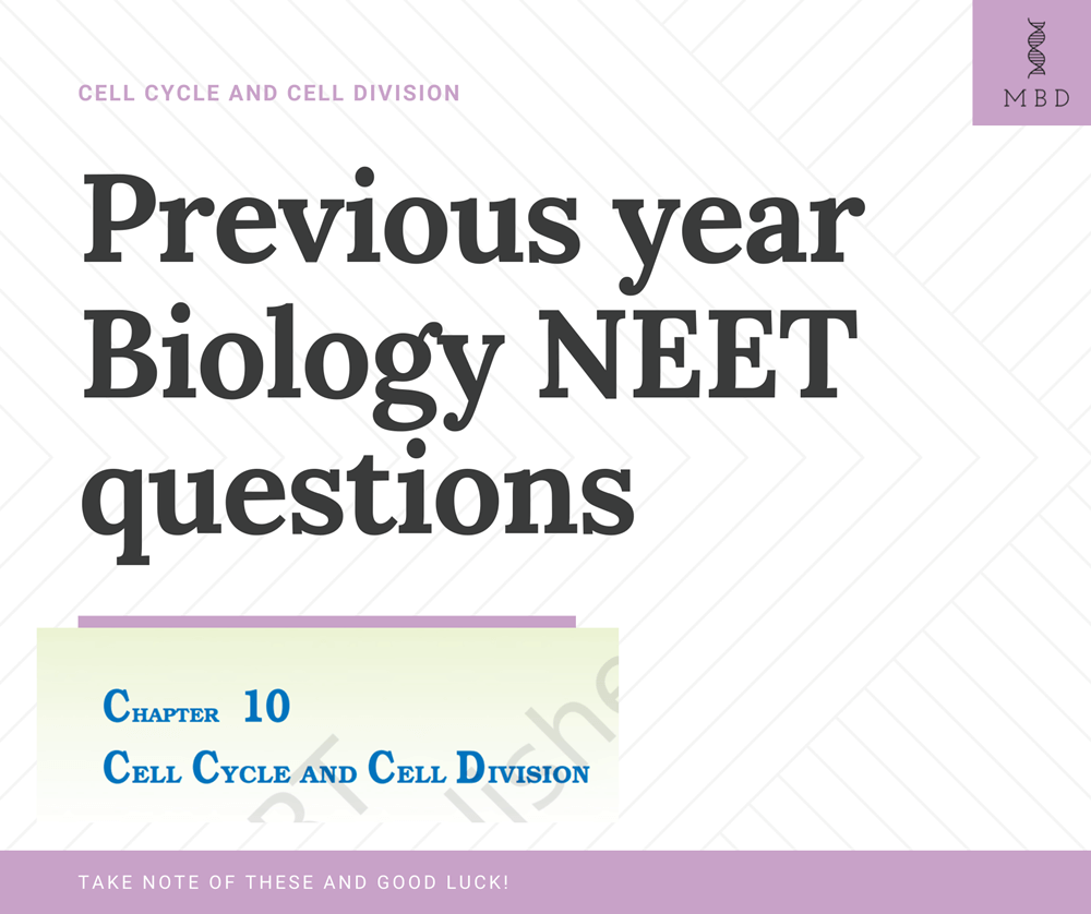 Cell Cycle NEET Previous Year Questions